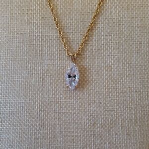 Crystal Marquis Pendant Necklace